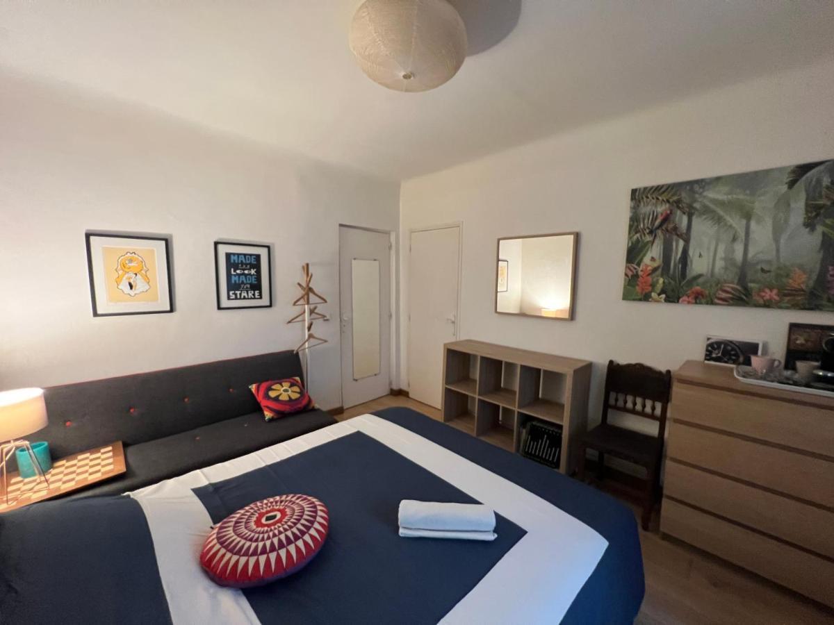 Lit Queen Size, 3Mn Beach Biarritz Bagian luar foto